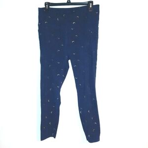 Zyia Blue With Gold Moon Leggings Size 14 - 16